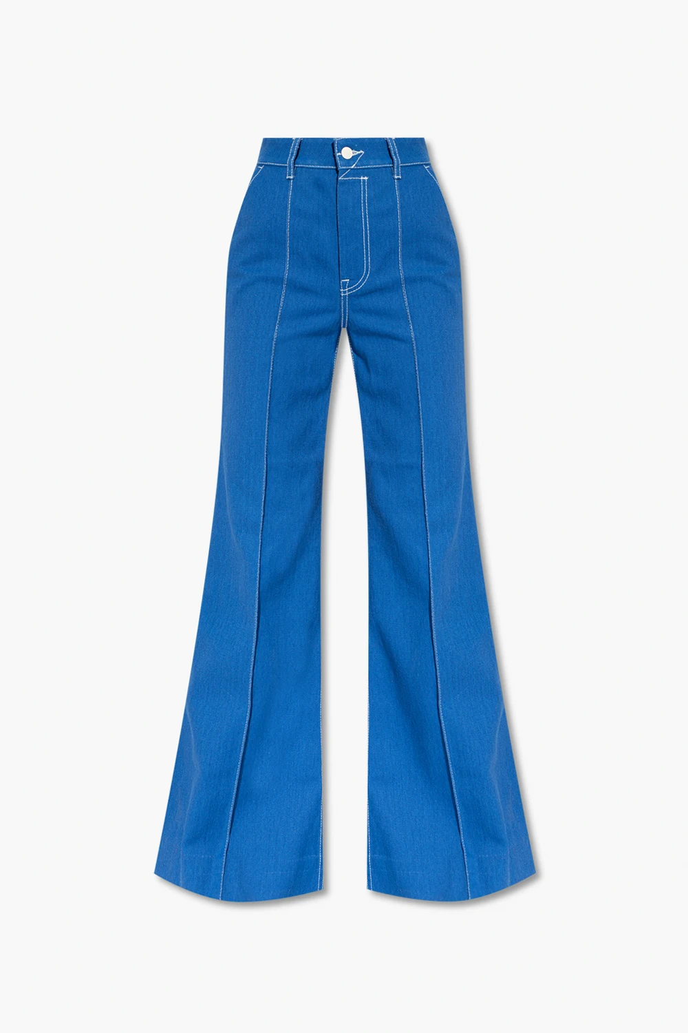 High-waisted flared jeans