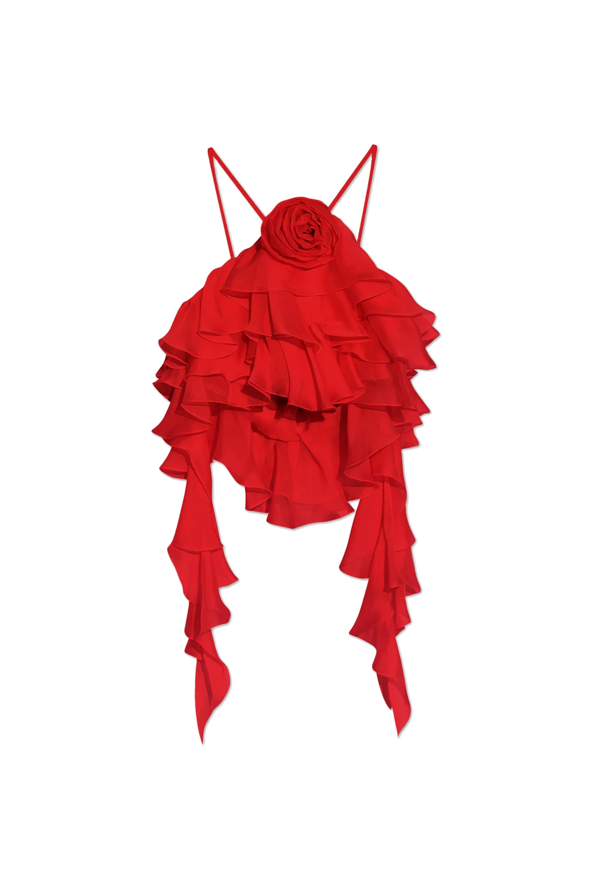 Seidentop mit Rüschen