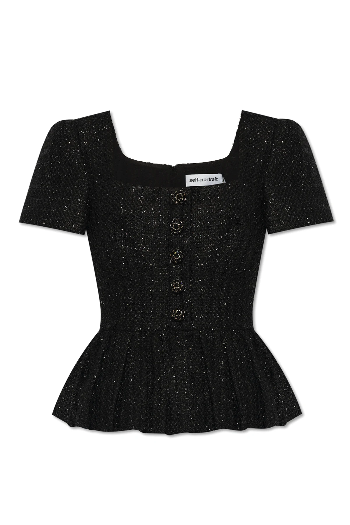 Tweed top with peplum