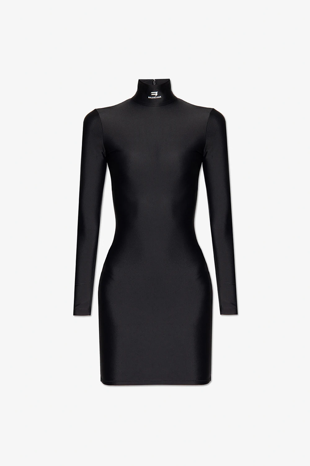 Dress with standing collar
