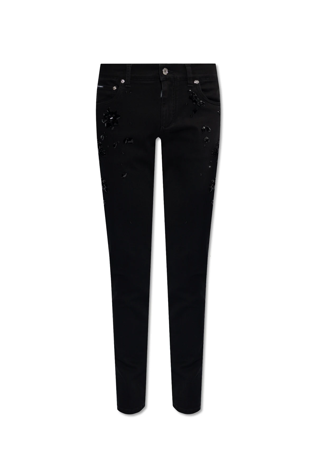 Rhinestone-embellished jeans
