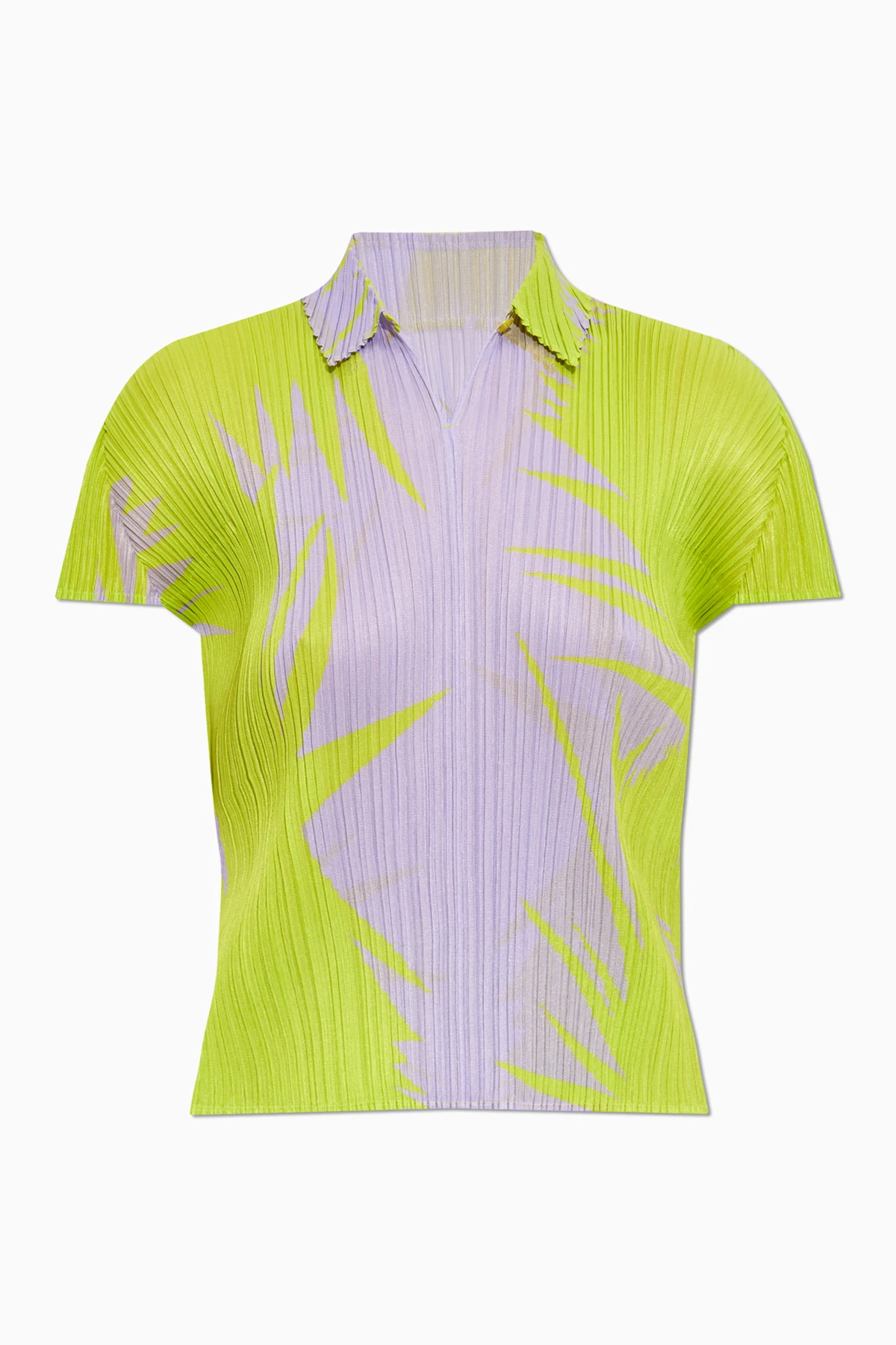 Issey Miyake Pleats Please Top mit Kragen