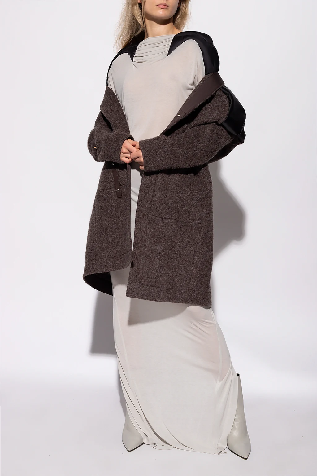Dress with down inserts