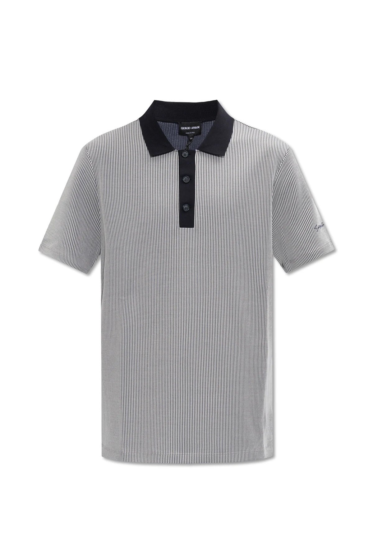 Ribbed polo shirt