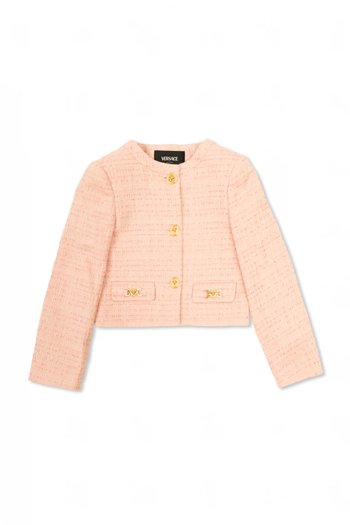 PINK Tweed Jacket from Versace Kids