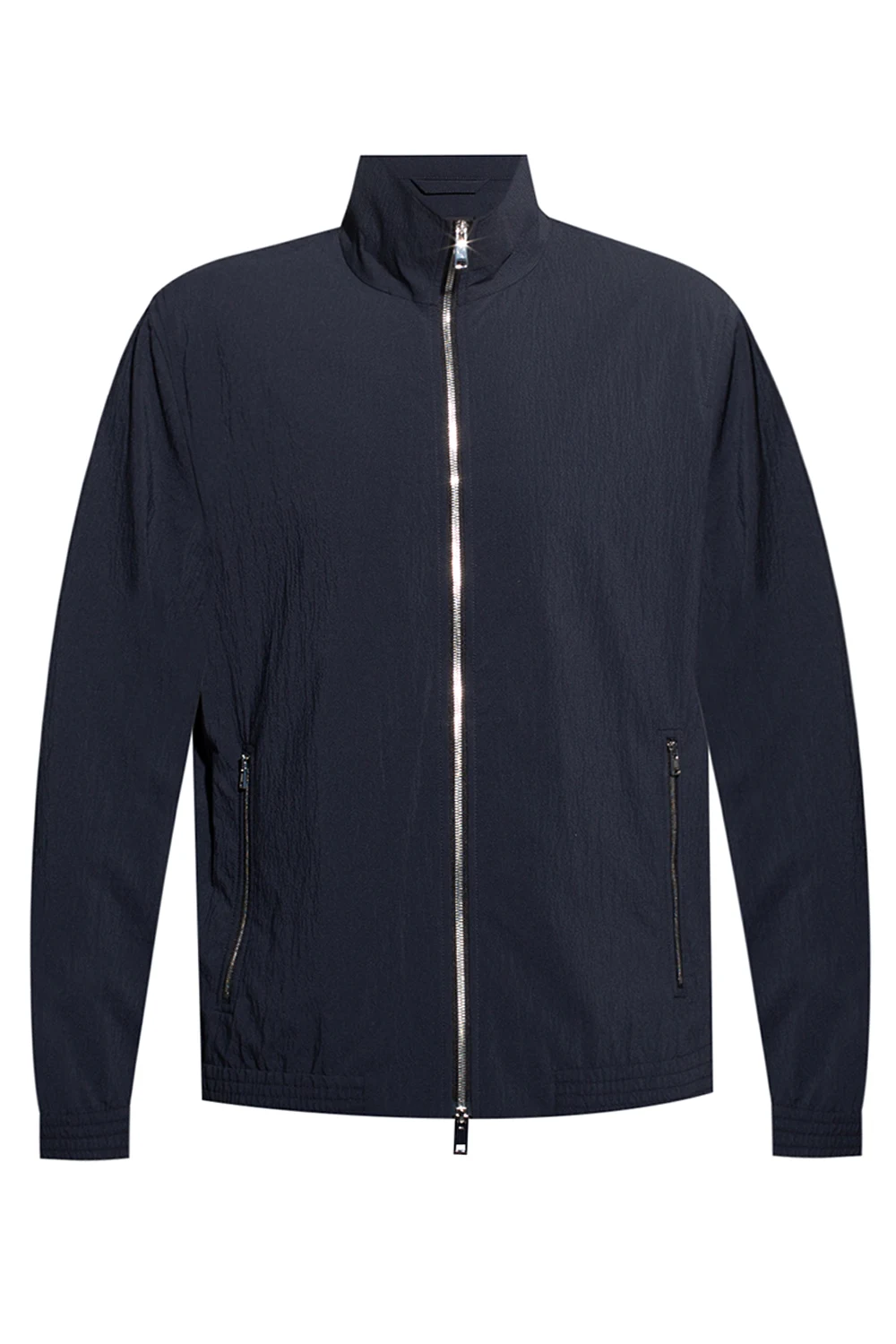 Jacket with standing collar