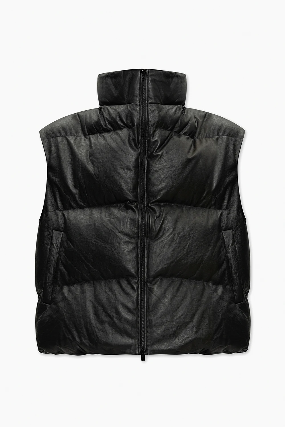 Oversize leather vest