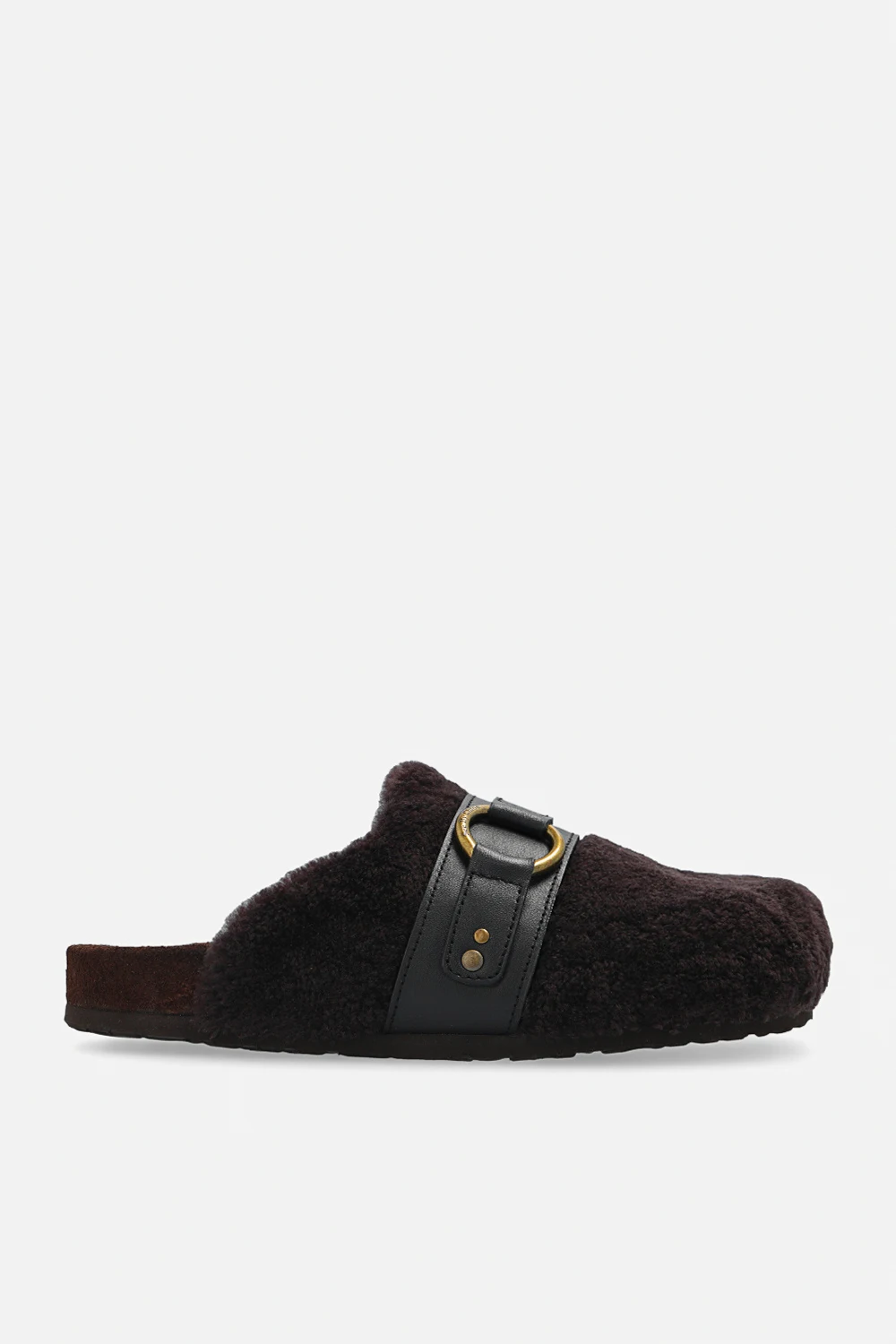 Faux fur slides