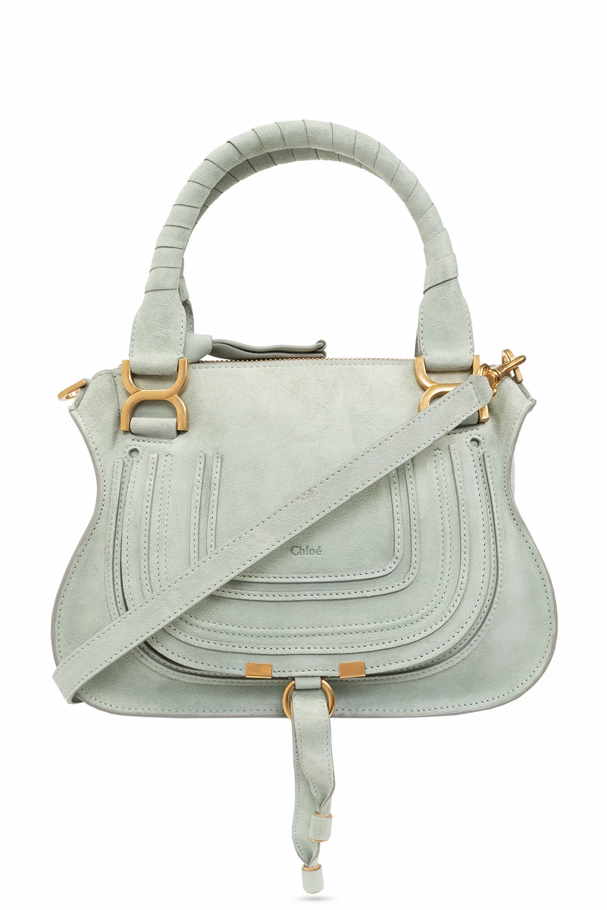 ‘Marcie Small’ suede shoulder bag