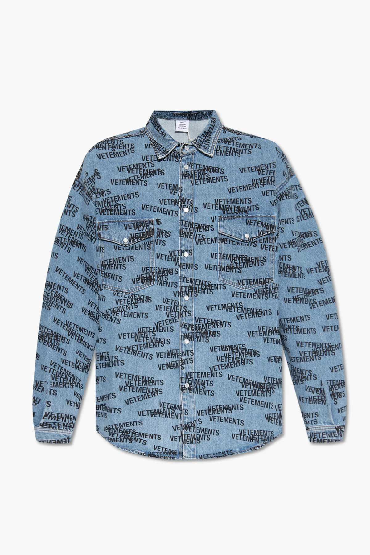 Denim shirt with logo