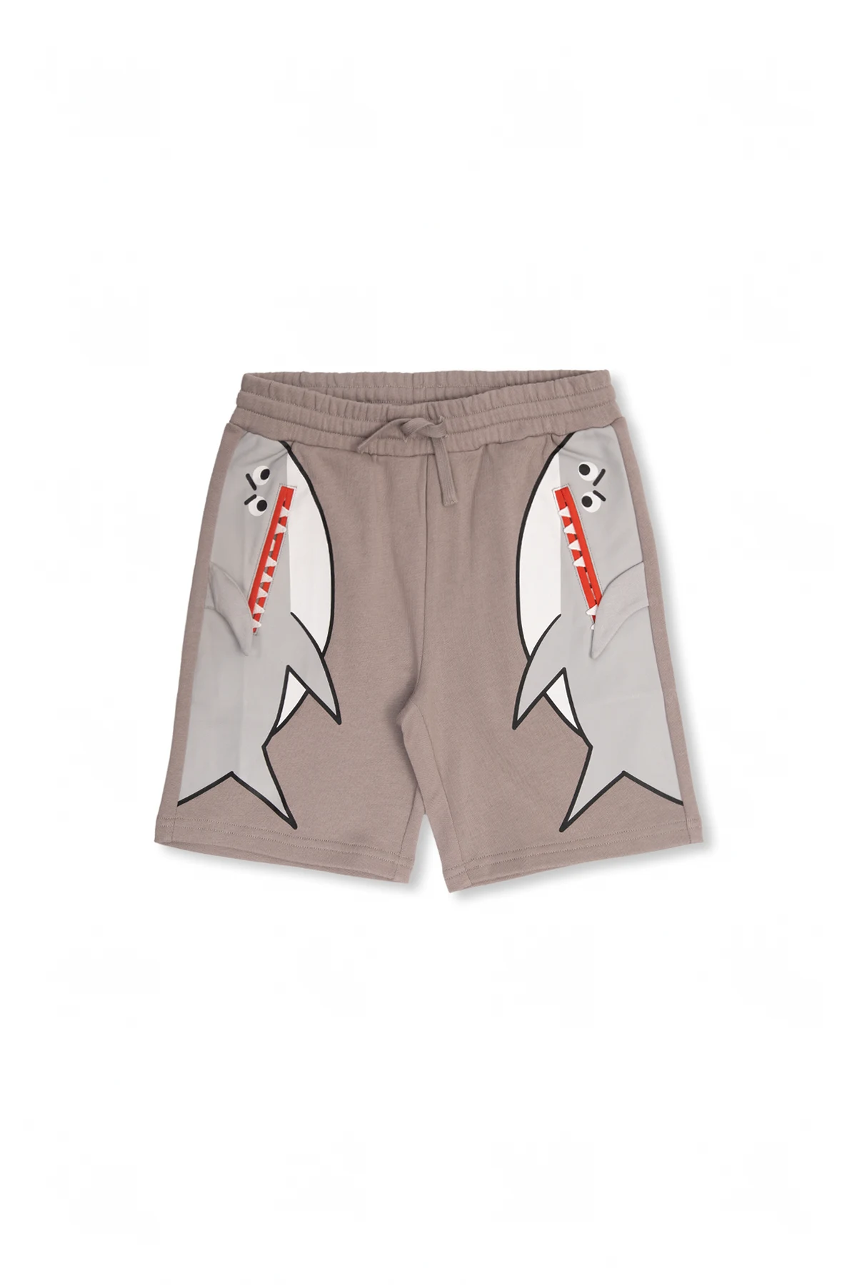 Shorts with shark motif