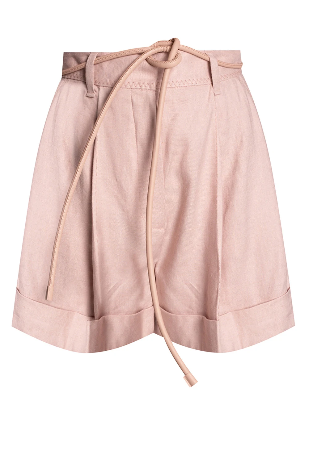 Pleat-front shorts