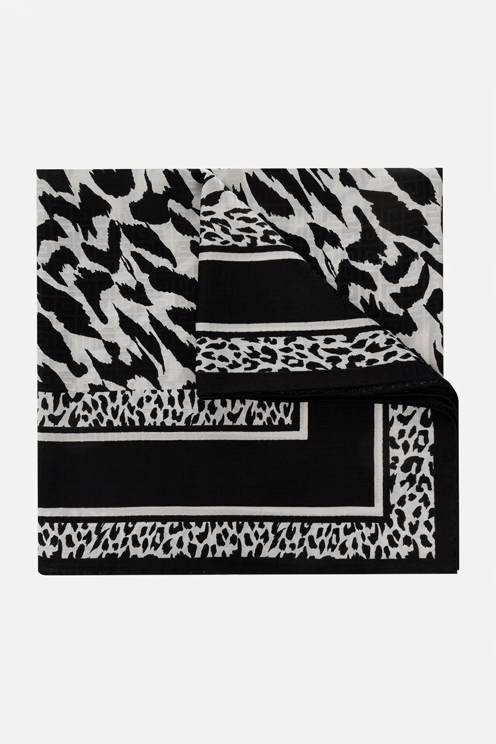 Scarf with monogram pattern