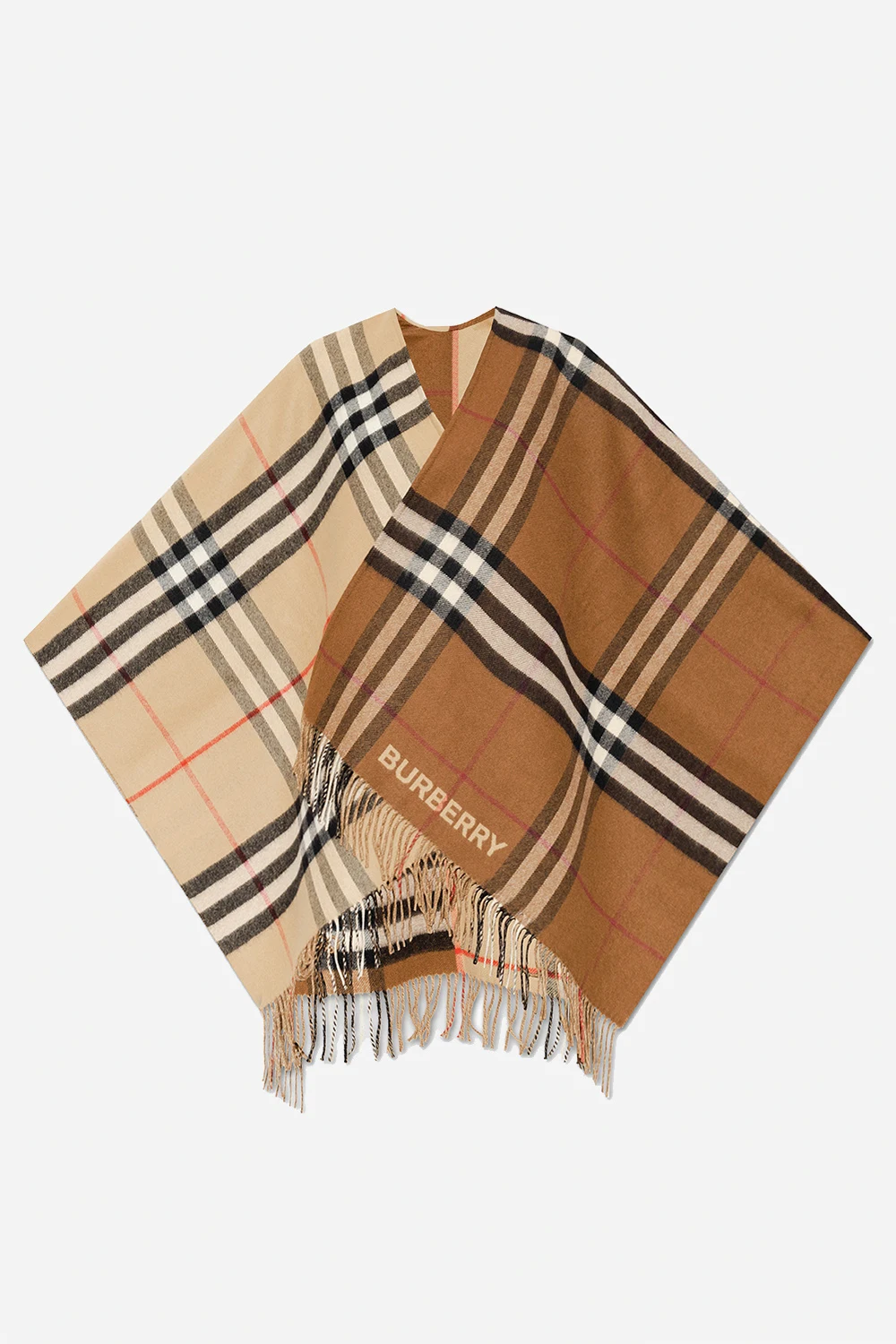 Checked poncho