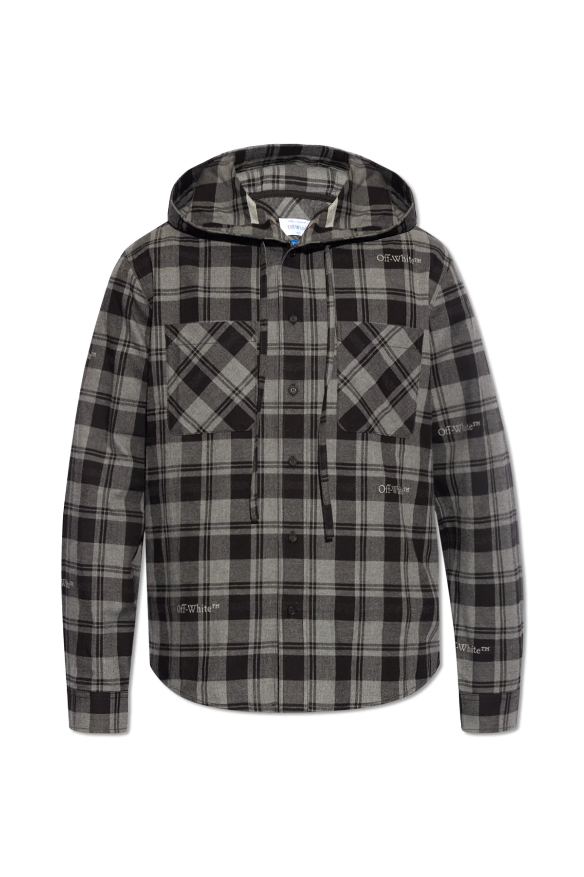 Hooded cotton shirt