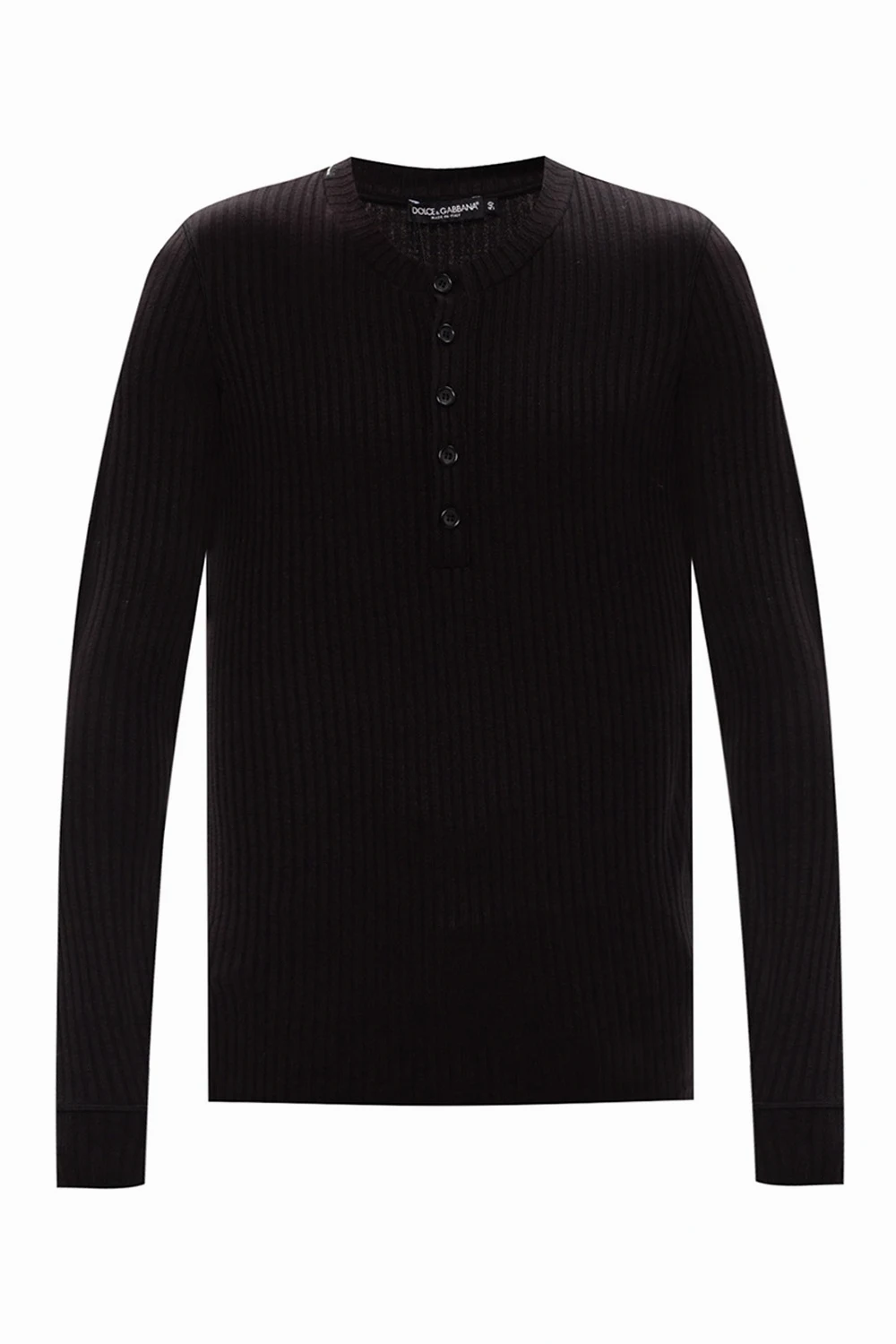 Ribbed top with long sleeves