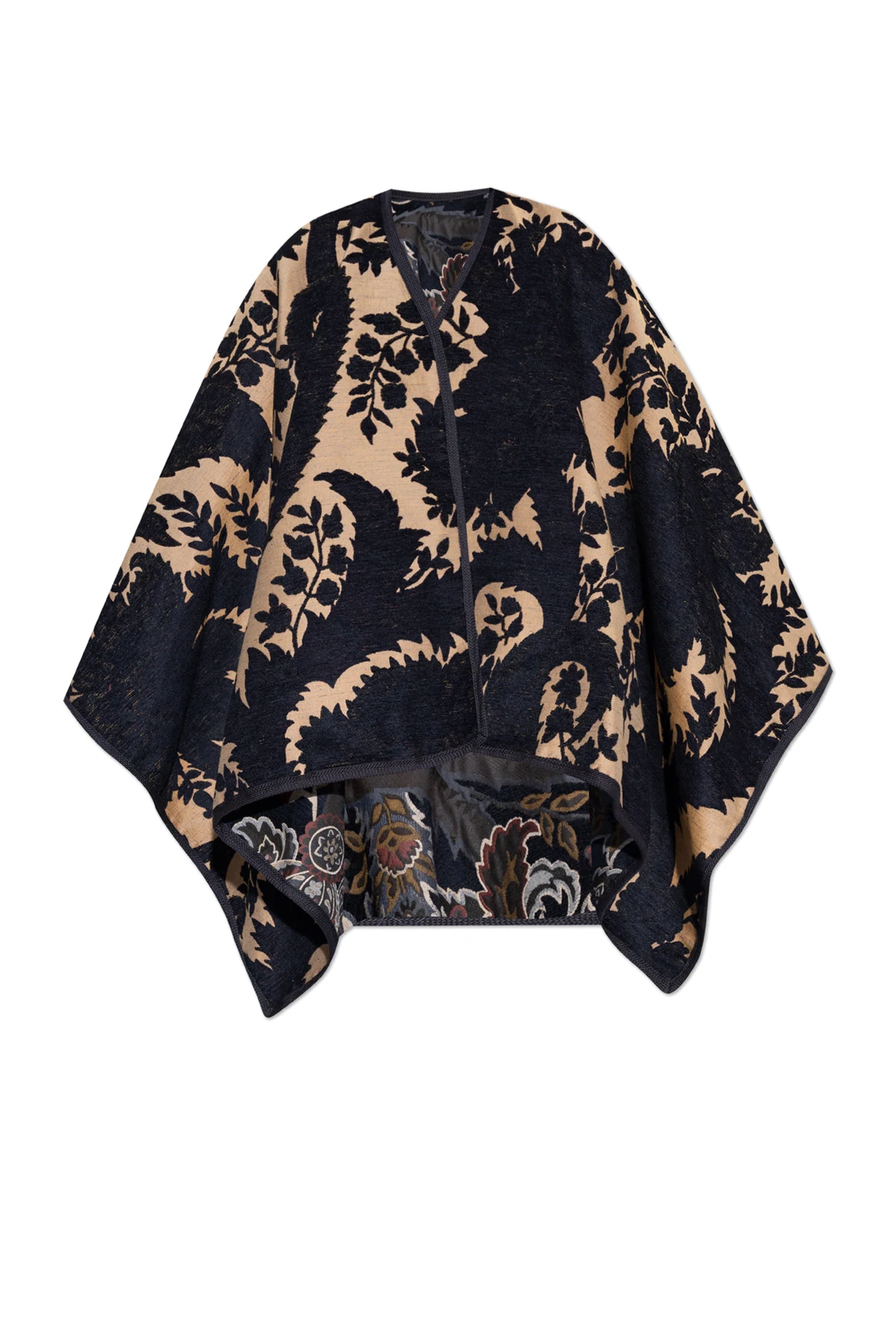 Wendbares Poncho mit Blumenmuster