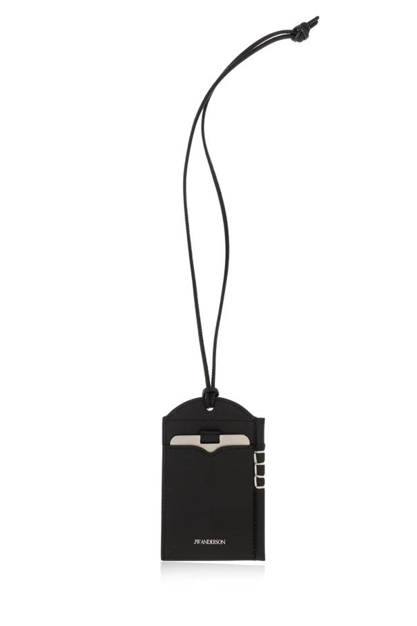 CZARNY Skórzane etui na lusterko