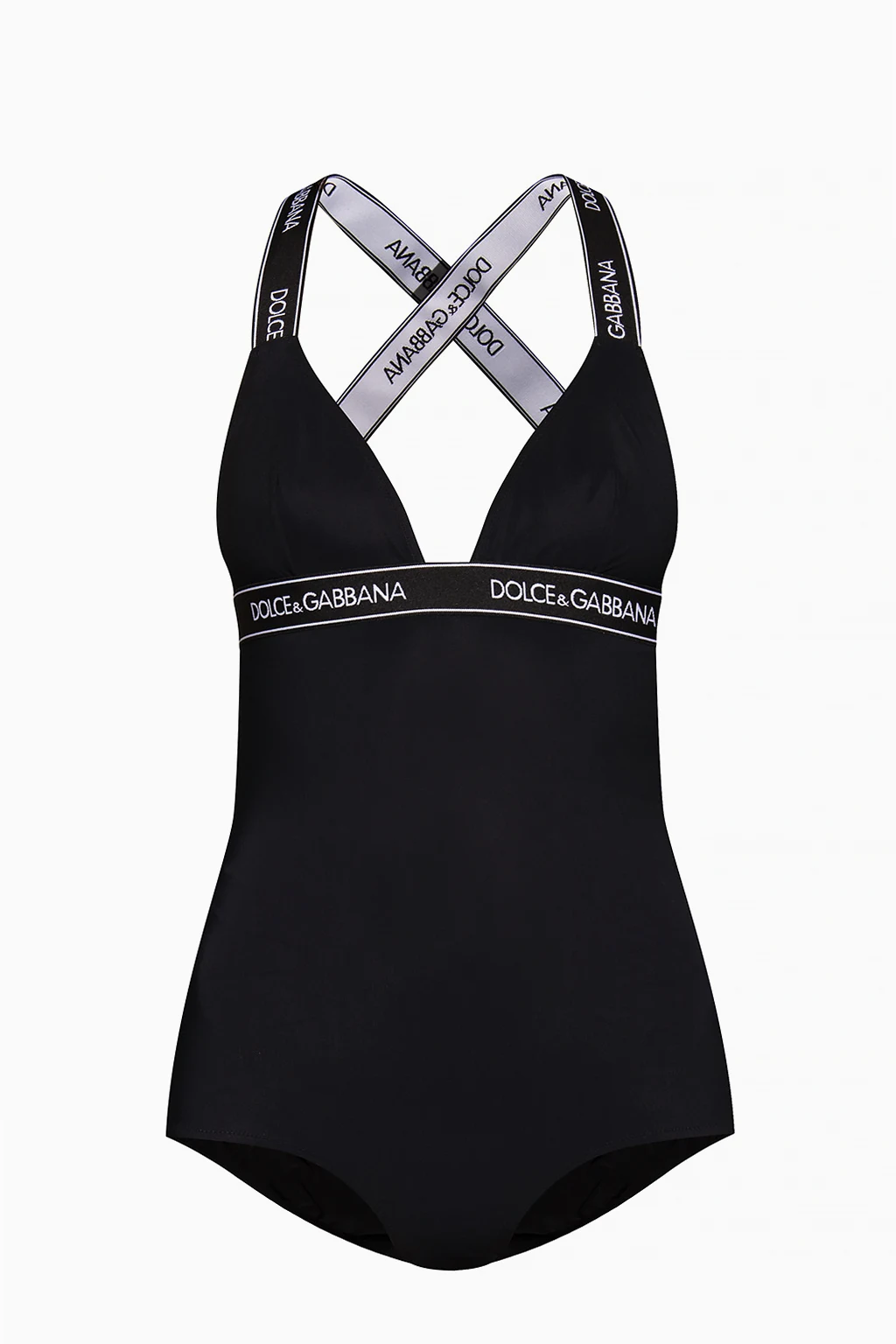One-piece swimsuit with logo