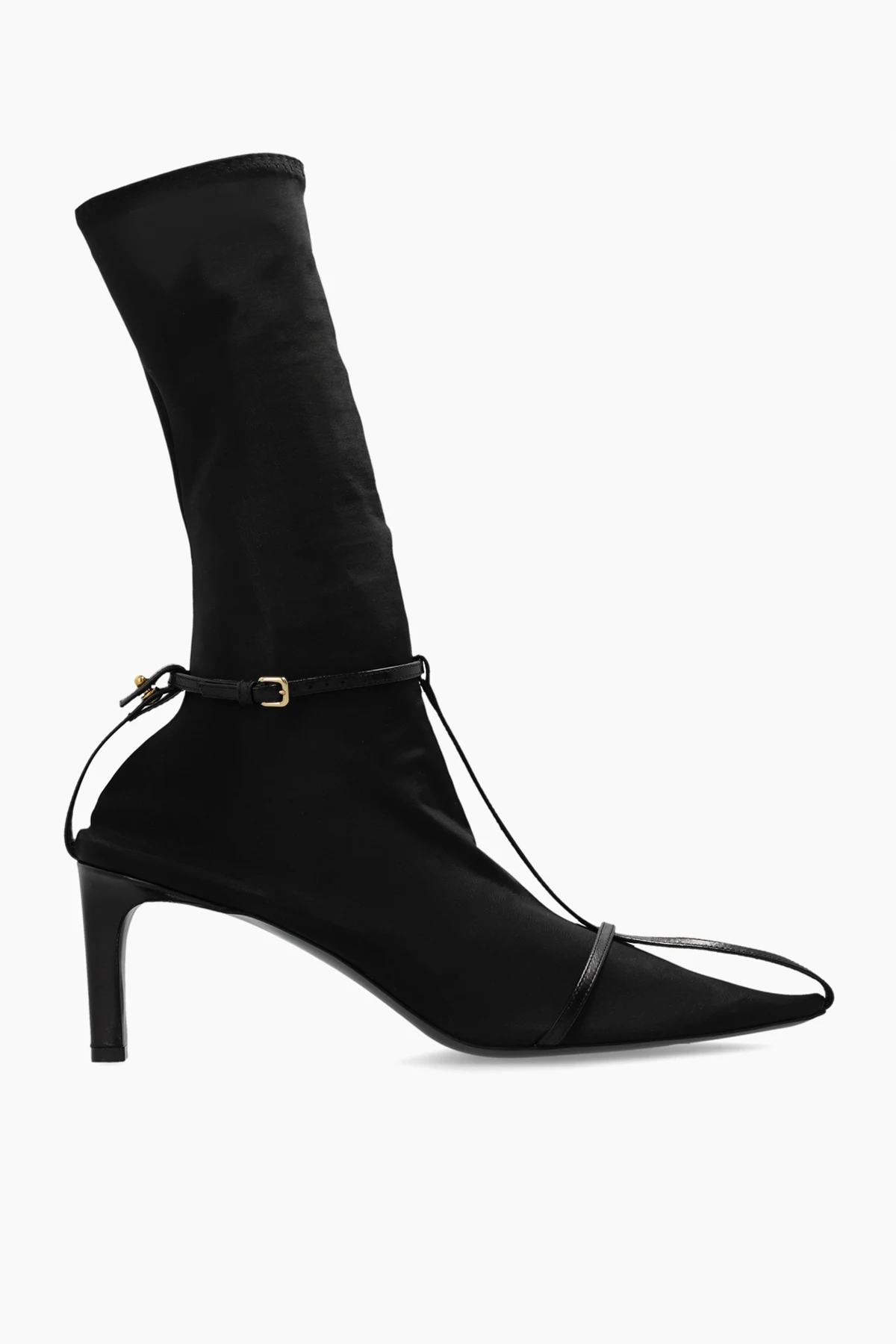 Botki ze skarpetą na obcasie