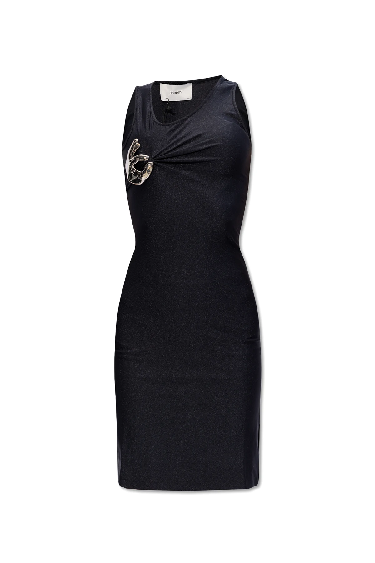 Mini dress with brooch