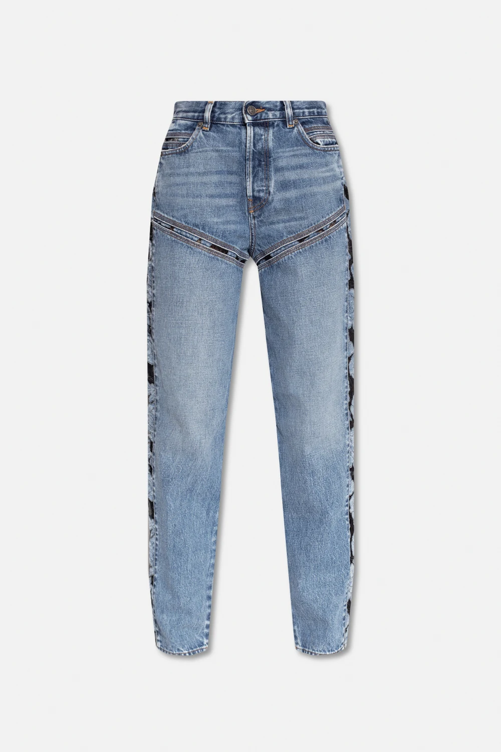 'D-PILUT L.32' jeans with floral motif