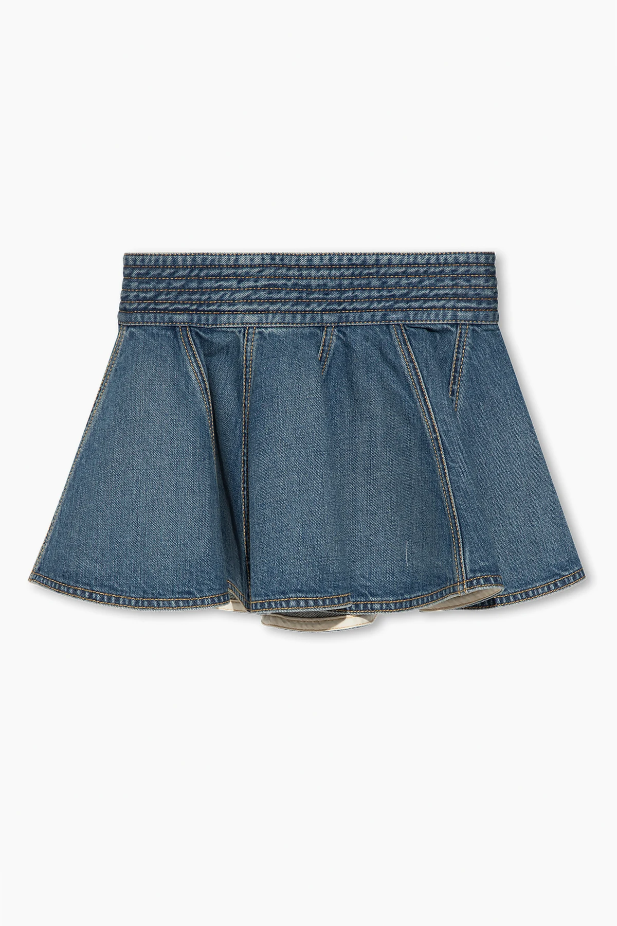 Denim peplum