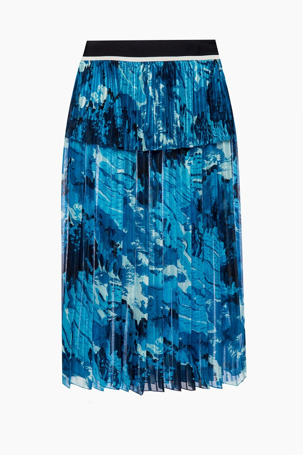 Printed pleated skirt