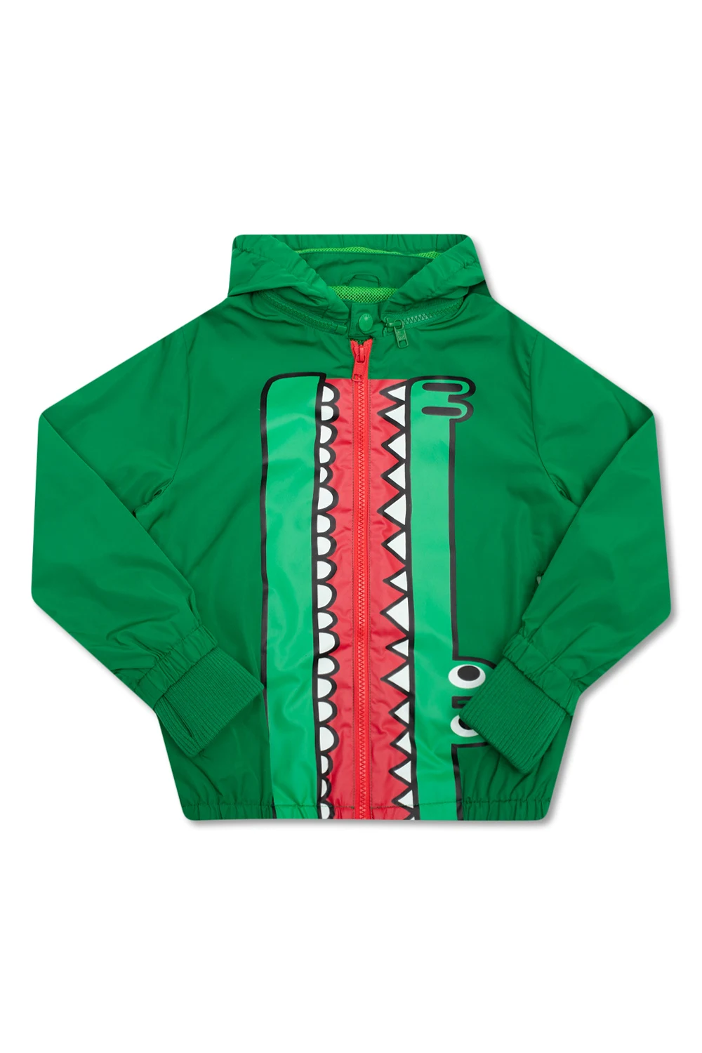 Track jacket with detachable hood