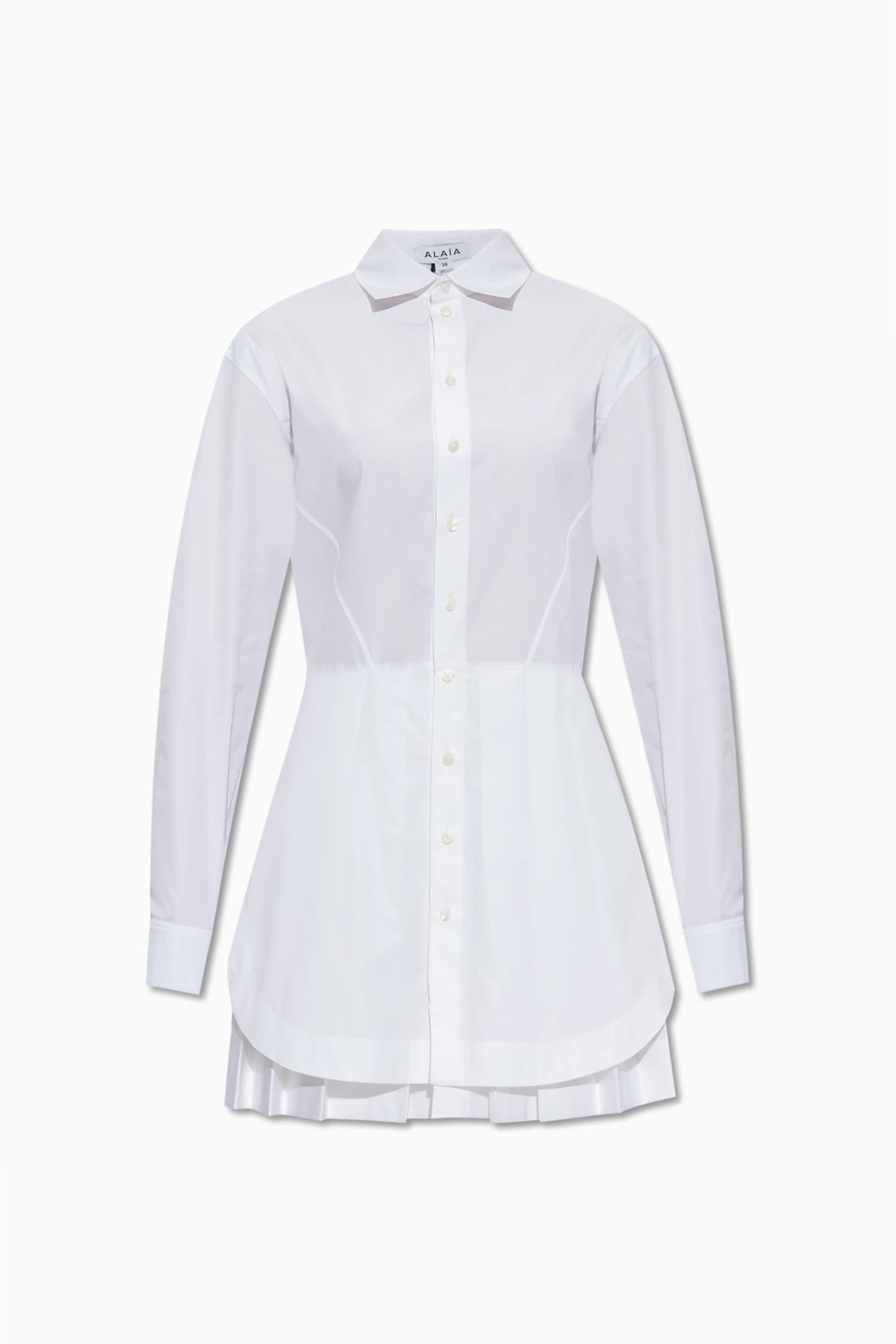 Dress with pleated back