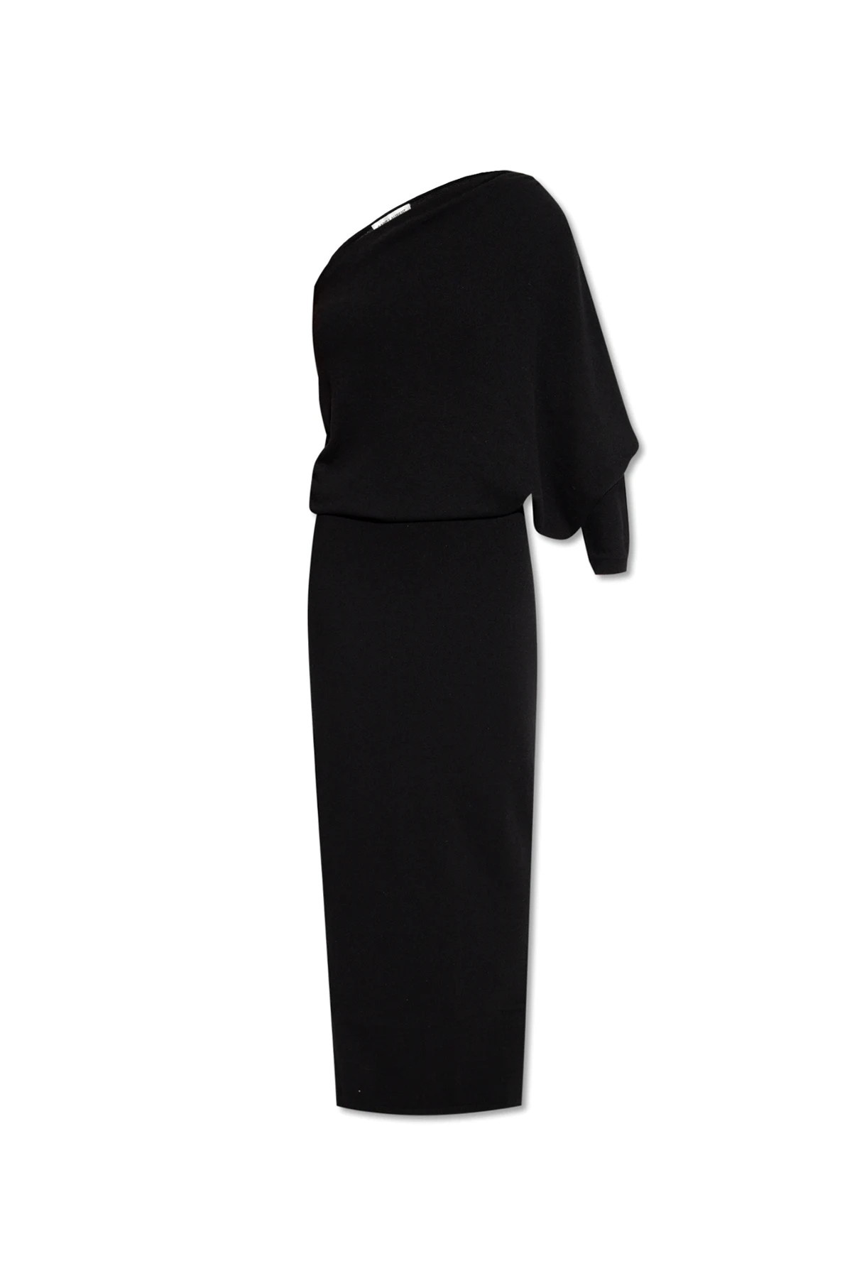 Cashmere one-shoulder dress