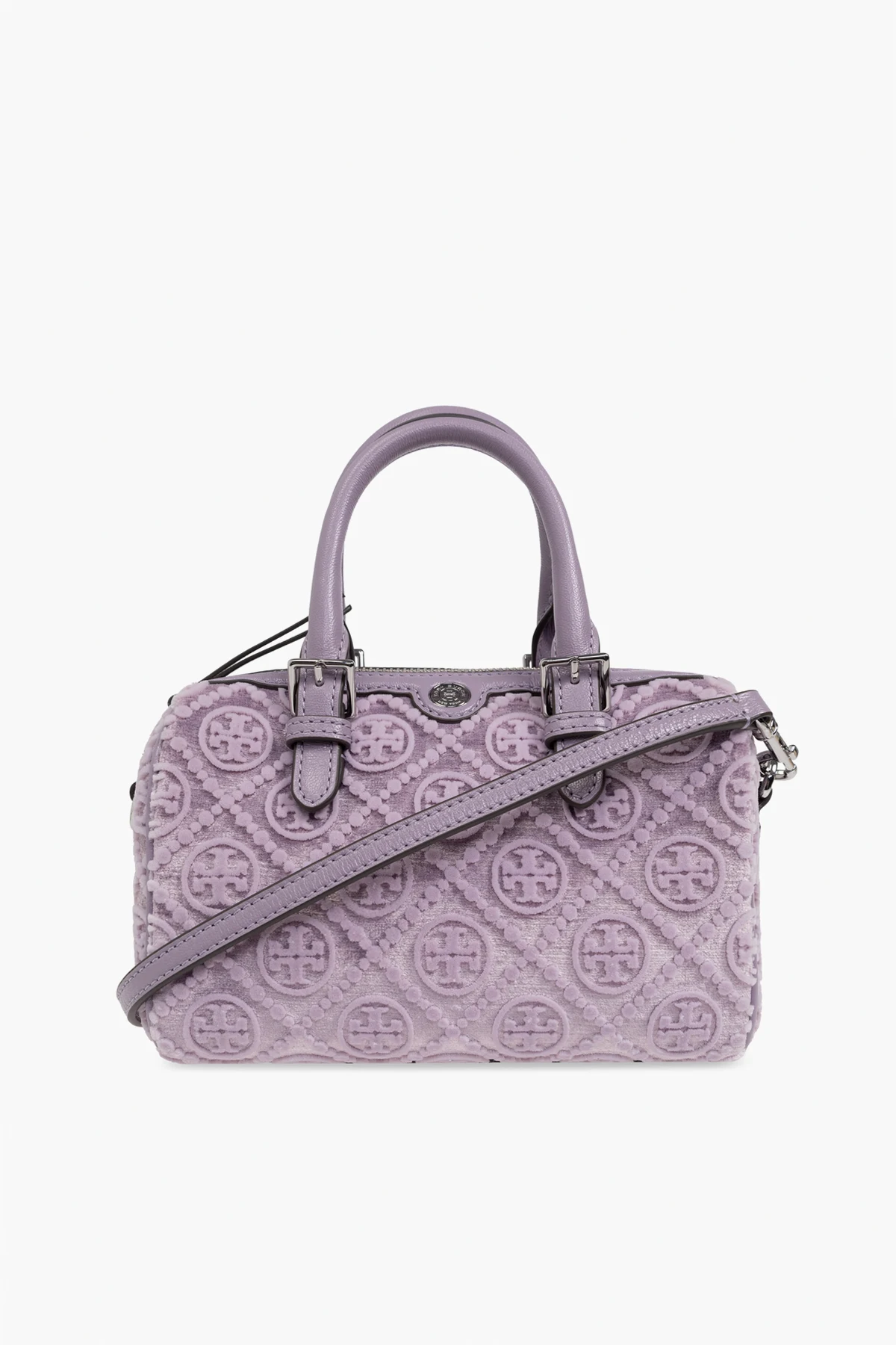 PURPLE Velvet handbag T Monogram
