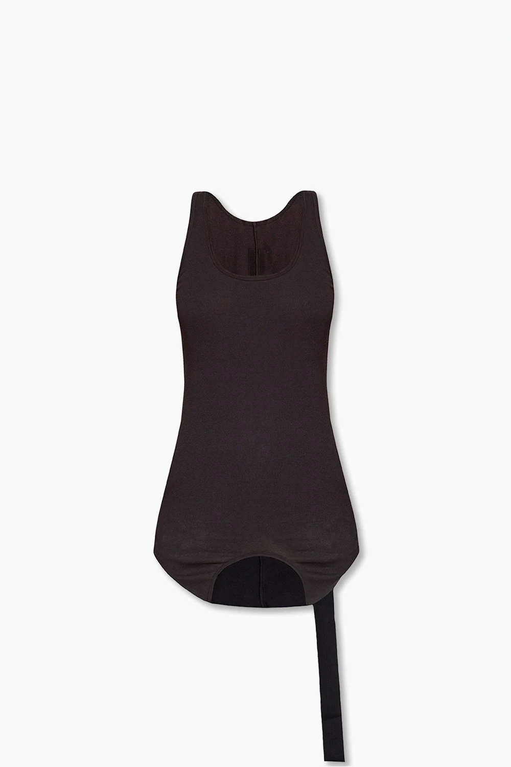 Tank top with raw-edge
