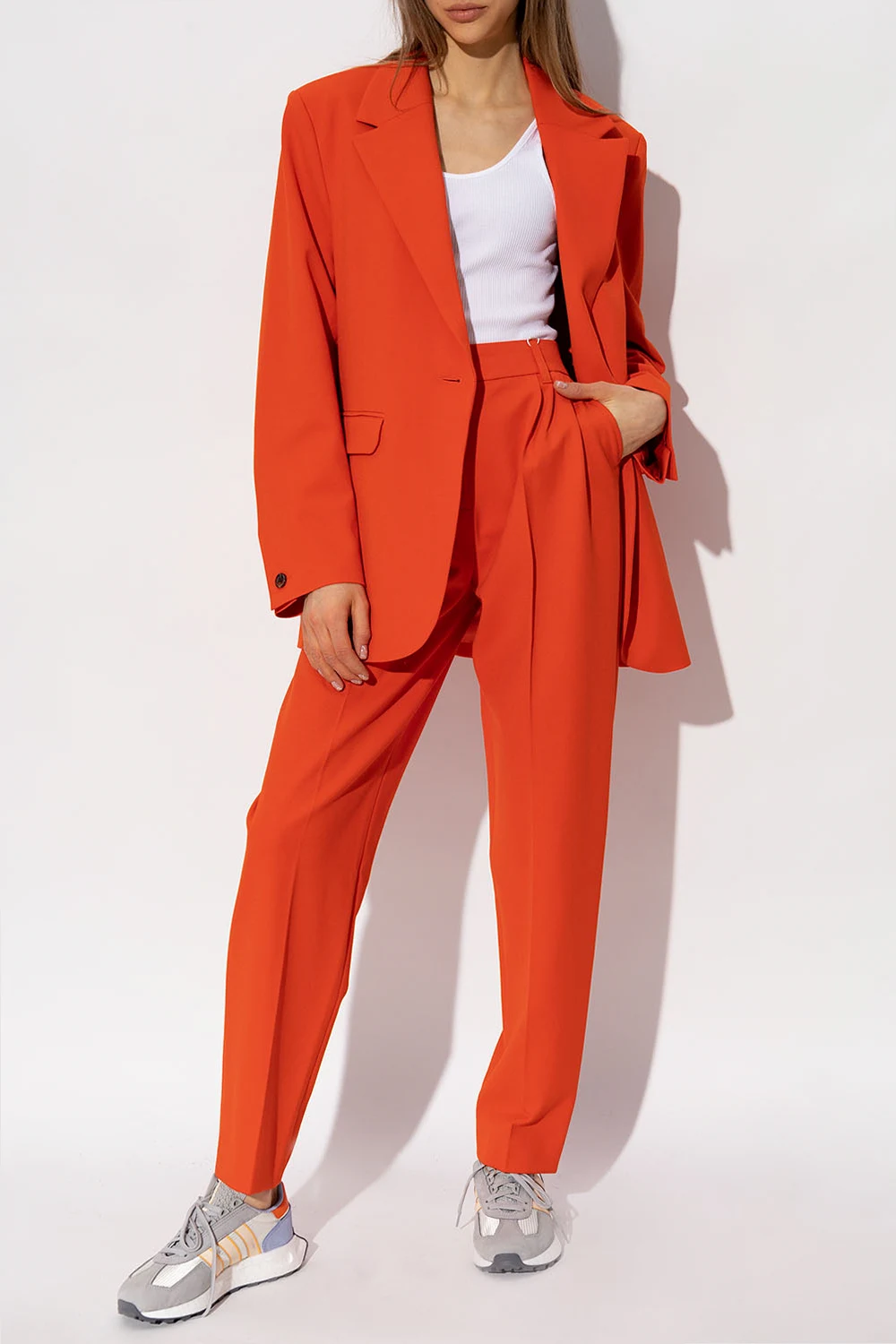 ‘Meme’ pleat-front trousers