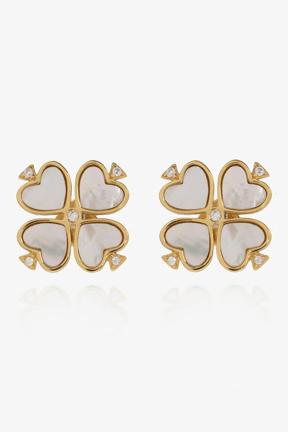 Logo-shaped silver earrings