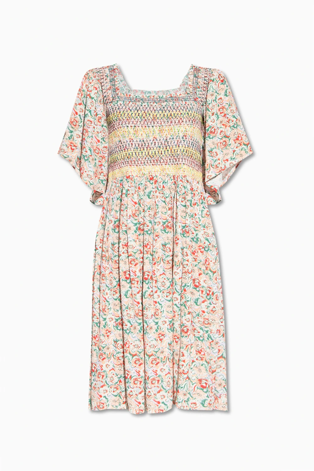 Dress with floral motif