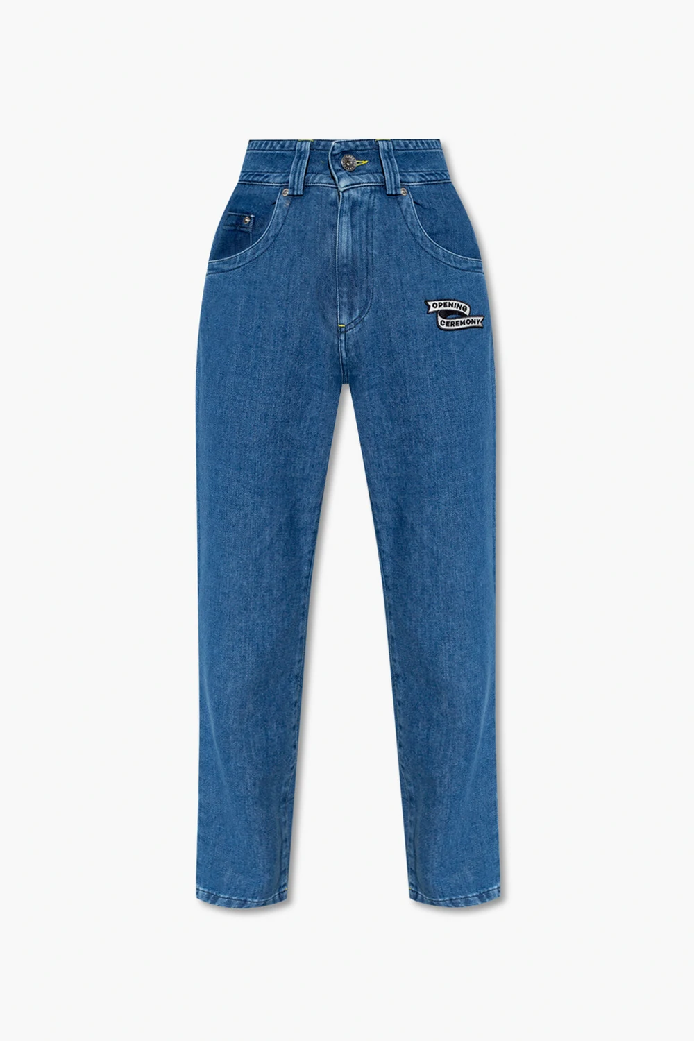 High-waisted jeans