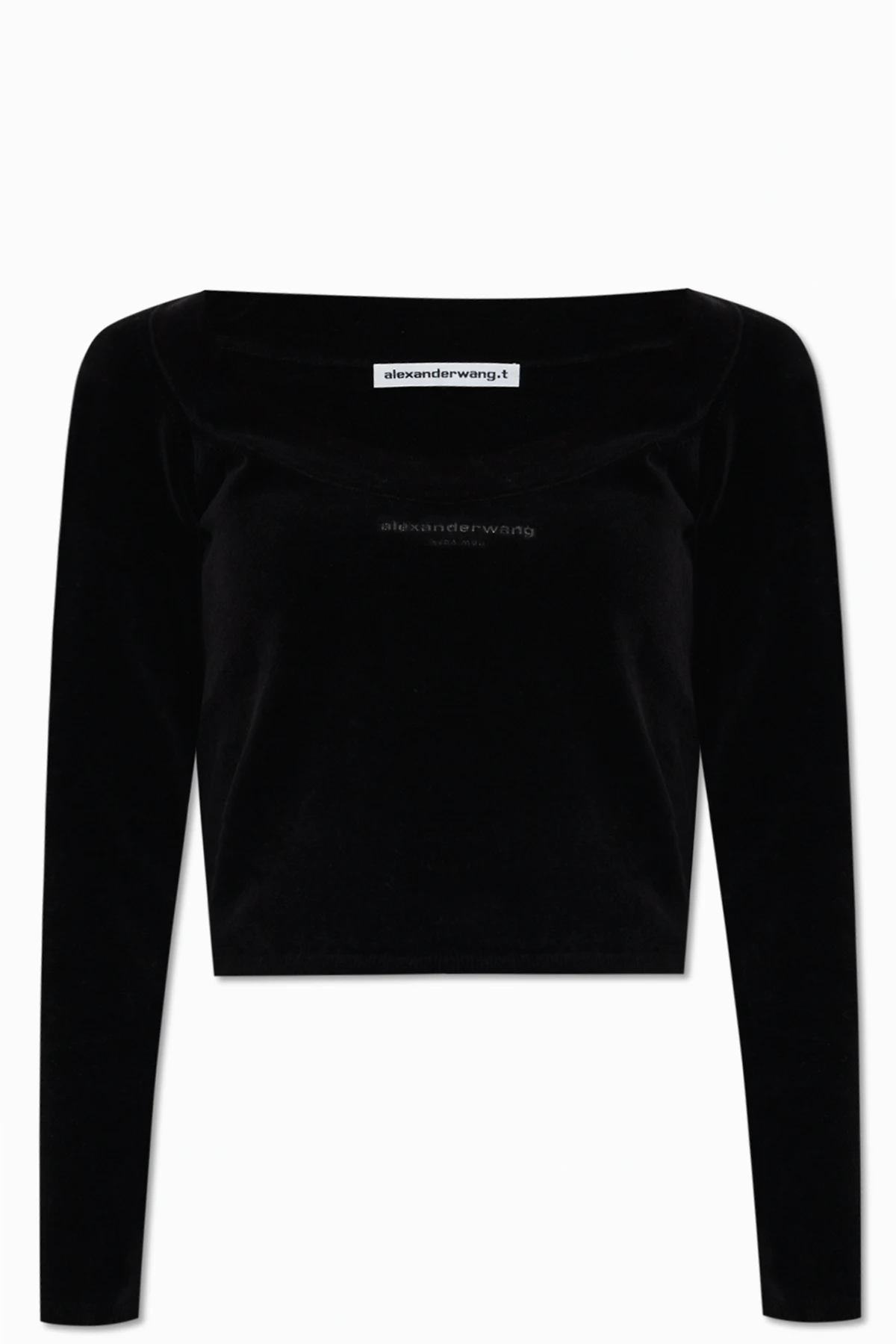 Velvet top with logo