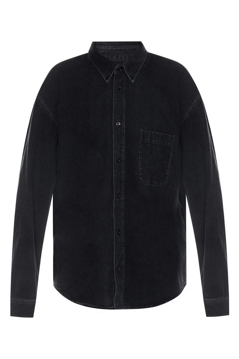 Denim shirt with logo