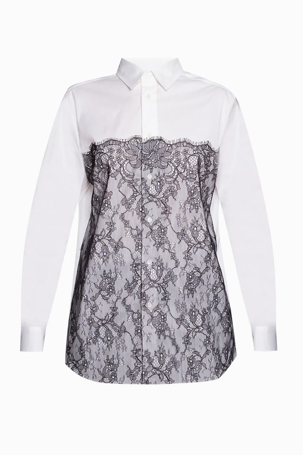 Lace-trimmed shirt