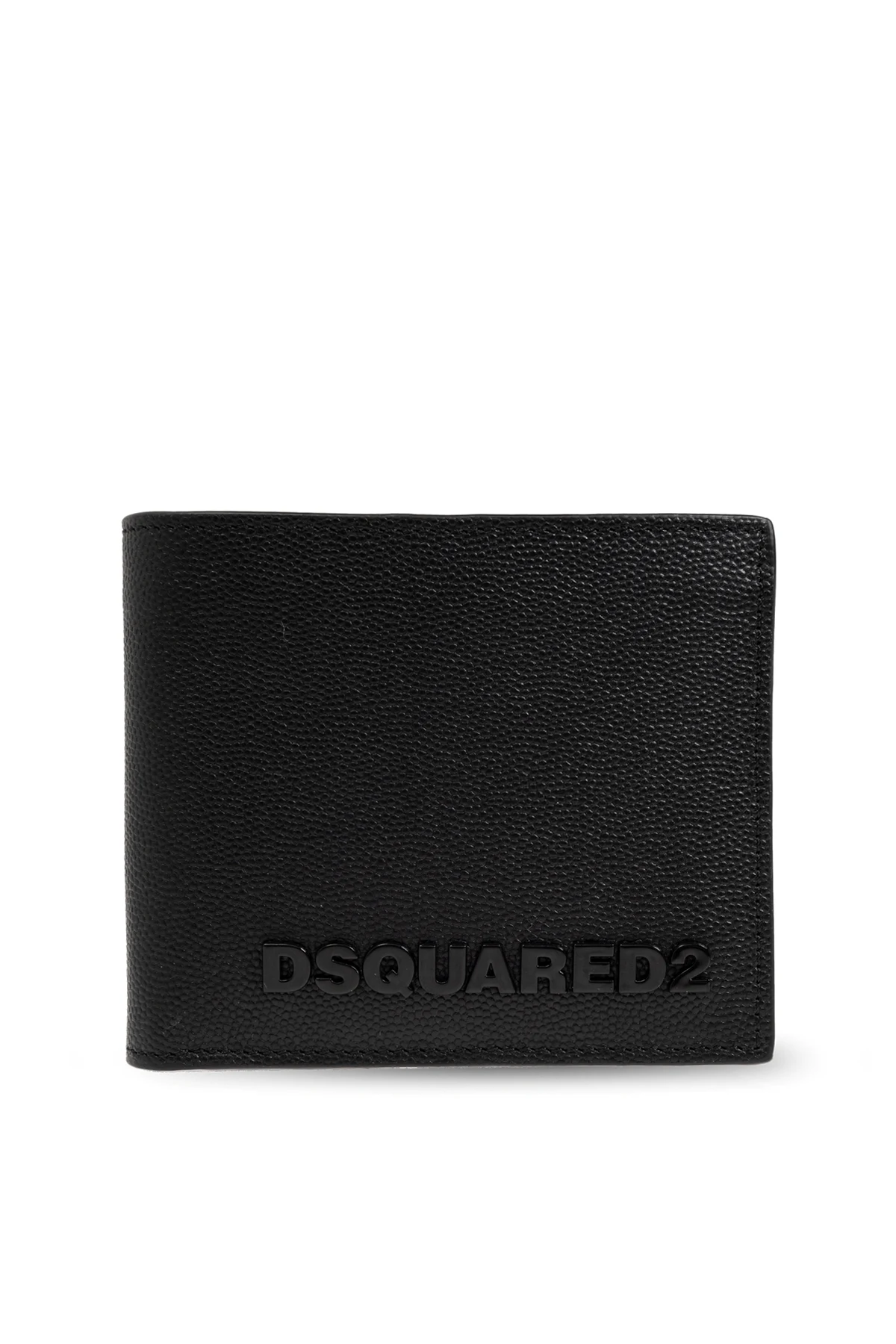 Leather wallet with logo