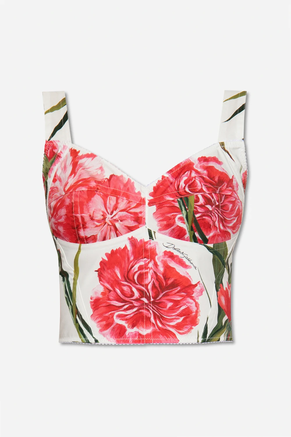 Slip top with floral motif