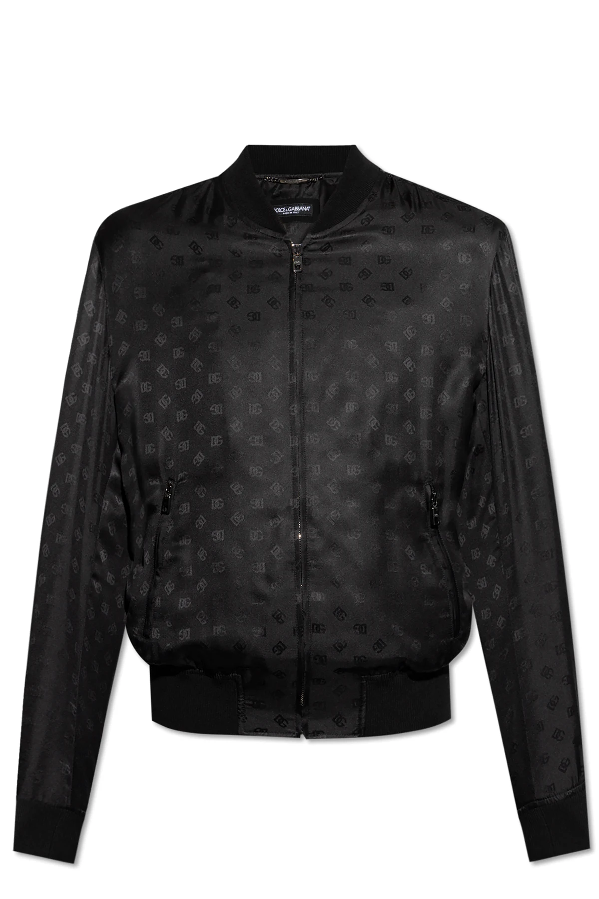 BLACK Silk bomber jacket