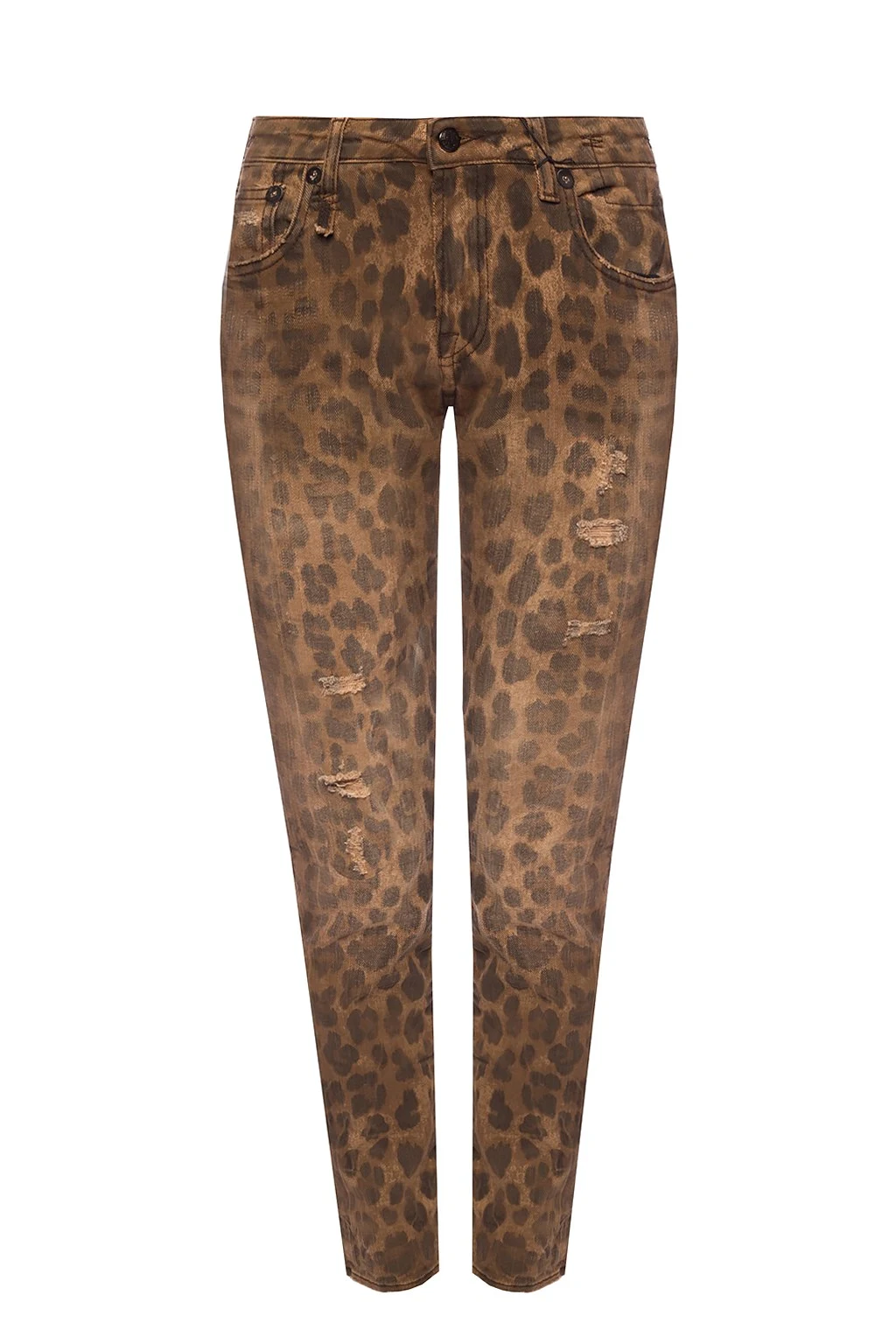 Leopard print jeans