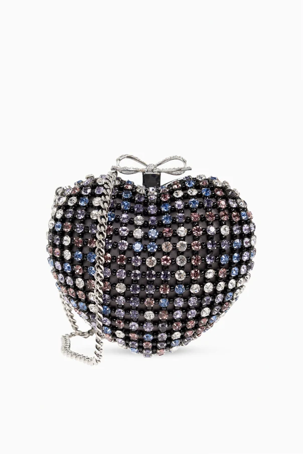 BLACK Heart-shaped clutch