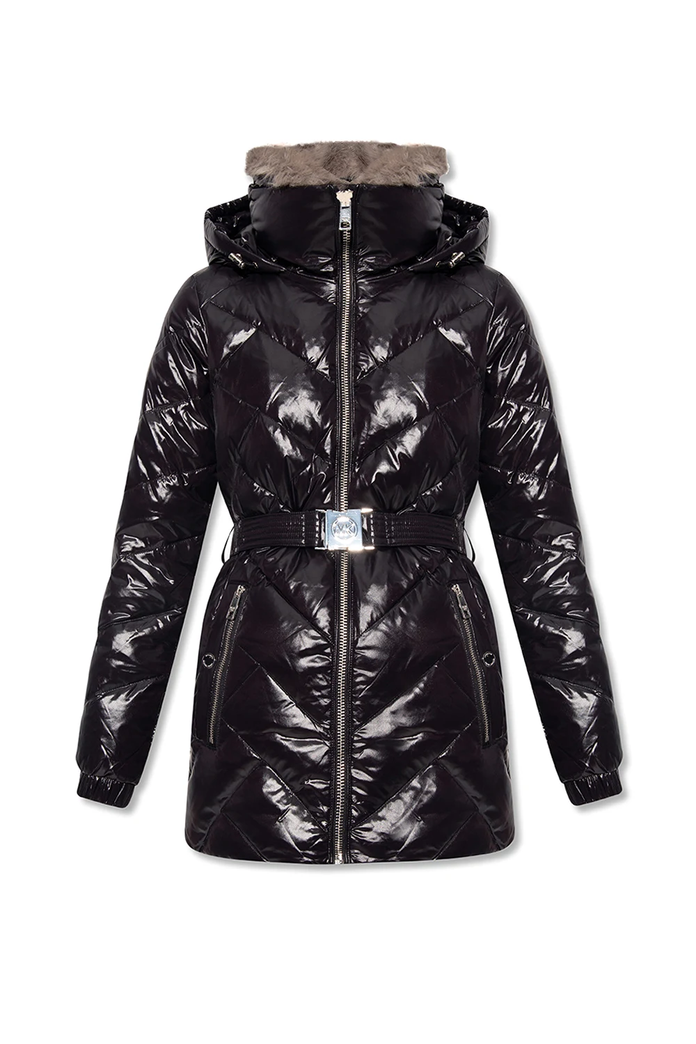 Hooded down jacket