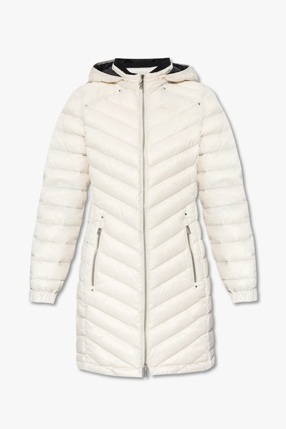Puchowy płaszcz z logo