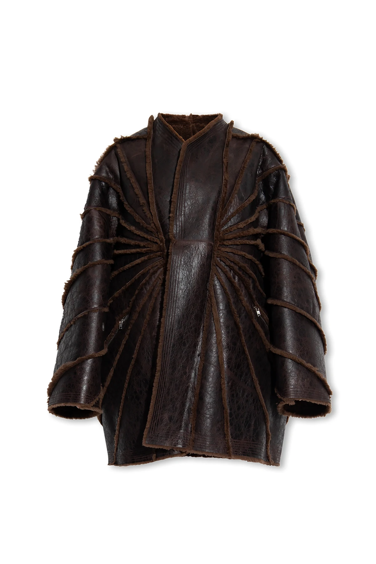 Coat from lamb leather