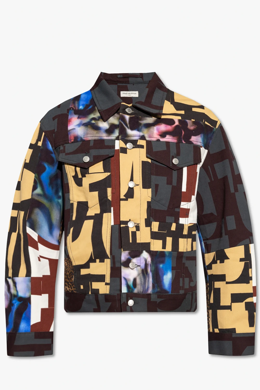 Patterned denim jacket