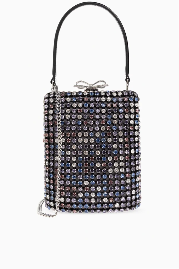 SILVER Clutch with shimmering crystals